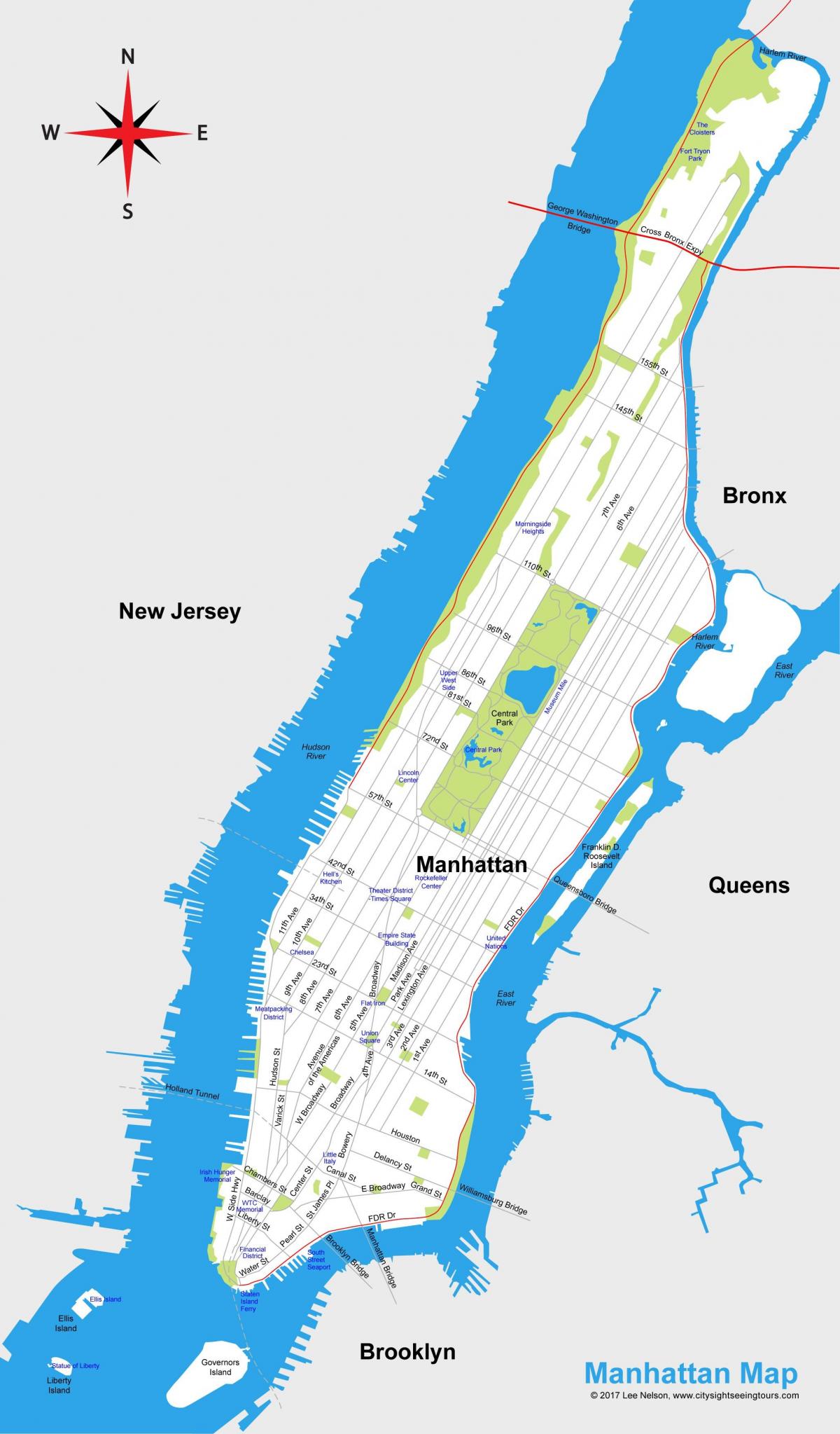 맨해튼 도시지도는 인쇄 가능