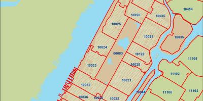 뉴욕 zip code 지도 맨해튼