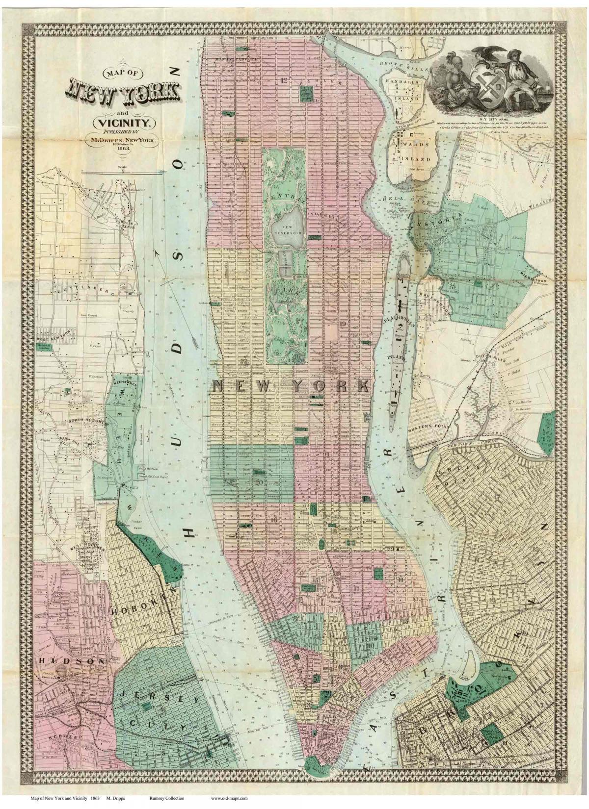 역사적 맨하탄 지도